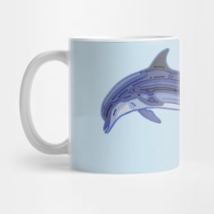 Dolphin Line Art Design Mug